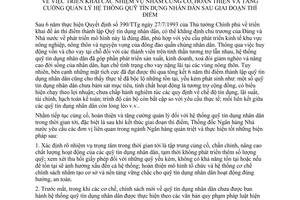 Chỉ thị 02/2000/CT-NHNN15 triển khai nhiệm vụ củng cố hoàn thiện tăng cường quản lý hệ thống quỹ tín dụng nhân dân sau giai đoạn thí điểm