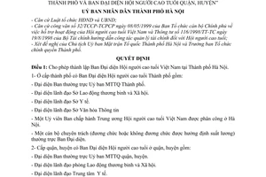 Quyết định 10/2000/QĐ-UB Thành lập Ban Đại diện Hội người cao tuổi thành phố, quận, huyện