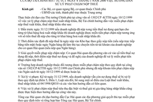 Công văn 17-TC/TCT hướng dẫn xử lý phạt chậm nộp thuế