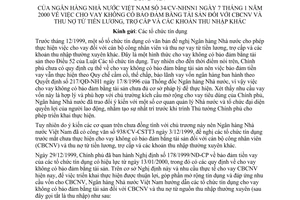 Công văn cho vay không có bảo đảm bằng tài sản CBCNV và thu nợ từ tiền lương, trợ cấp và các khoản thu nhập khác