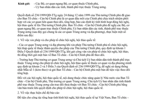 Công văn 10/BTCCBCP-HTQT thực hiện QĐ 326/1999/QĐ-TTg