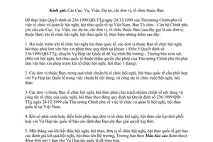 Công văn 11-BTCCBCP/HTQT thực hiện Quyết định 236/1999/QĐ-TTg