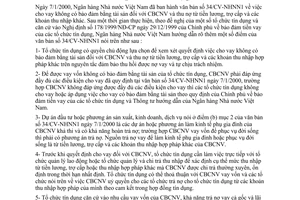 Công văn 98/CV-NHNN1 hướng dẫn văn bản 34/CV-NHNN1 Ngân hàng Nhà nước