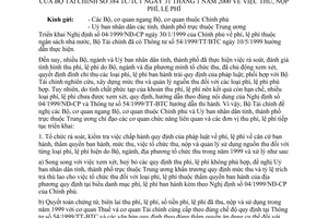 Công văn 384-TC/TCT thu, nộp phí, lệ phí