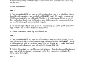 Hiệp định về điều kiện đi lại của công dân giữa Việt Nam - Mông Cổ