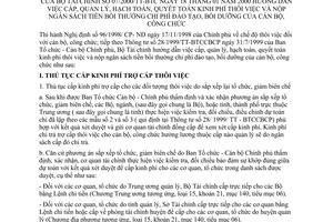 Thông tư  07/2000/TT-BTC cấp,quản lý,hạch toán quyết toán kinh phí thôi việc,nộp ngân sách tiền bồi thường chi phí đào tạo,bồi dưỡng cán bộ công chức