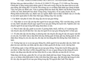 Chỉ thị 03/2000/CT-BYT tăng cường công tác cấp cứu tai nạn giao thông