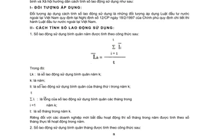 Thông tư  04/2000/TT-BLĐTBXH hướng dẫn cách tính số lao động sử dụng theo quy định Điều 54 Nghị định 12/CP