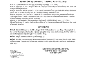 Quyết định 130/2000/QĐ-BLĐTBXH bãi bỏ văn bản pháp luật