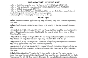 Quyết định 61/2000/QĐ-NHNN Quy chế cán bộ công viên chức Ngân hàng Nhà nước