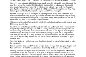 Chỉ thị 01/2000/CT-BTP thực hiện công tác trọng tâm năm 2000 ngành tư pháp