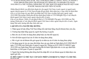 Thông tư  02/2000/TT-NHNN7 khuyến khích người Việt Nam ở nước ngoài chuyển tiền về nước để hướng dẫn Quyết định 170/1999/QĐ-TTg