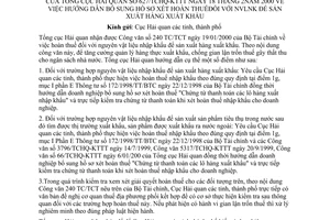 Công văn 627/TCHQ-KTTT hướng dẫn bổ sung hồ sơ hoàn thuế NVLNK để sản xuất hàng xuất khẩu