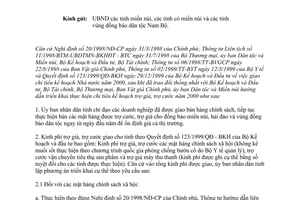 Công văn 107/UBDTMN-CSMN hướng dẫn thực hiện chính sách trợ giá, trợ cước năm 2000