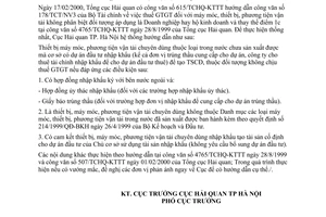 Công văn 318/HQHN-KTTT thuế GTGT thiết bị máy móc nhập khẩu