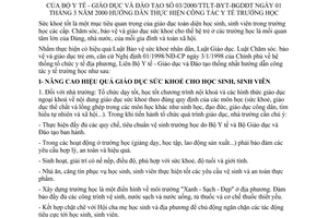 Thông tư liên tịch 03/2000/TTLT-BYT-BGDĐT  hướng dẫn công tác y tế trường học