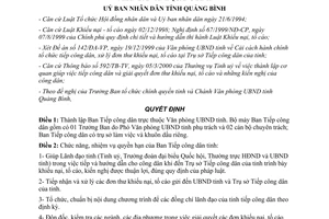 Quyết định 06/2000/QĐ-UB thành lập ban tiếp công dân Uỷ ban nhân dân Quảng Bình