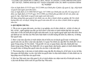 Thông tư 21/2000/TT-BTC hướng dẫn xét duyệt, thông báo quyết toán năm các đơn vị hành chính sự nghiệp
