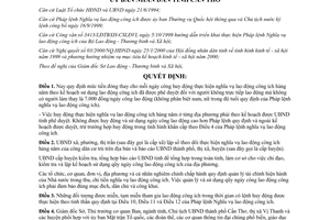 Quyết định 24/2000/QĐ-UB mức tiền đóng thay mỗi ngày công nghĩa vụ lao động công ích Cần Thơ