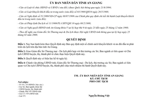 Quyết định 574/2000/QĐ-UB khuyến khích ưu đãi đầu tư phát triển du lịch An Giang