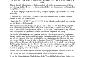 Chỉ thị 32/2000/CT-BNN-KL tổ chức theo dõi diễn biến rừng đất lâm nghiệp cả nước