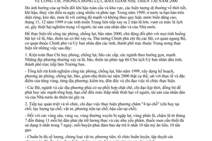 Chỉ thị 06/2000/CT-TTg công tác phòng chống lụt bão giảm nhẹ thiên tai