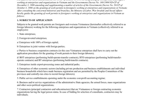 Circular No. 08/2000/TT-BLDTBXH of March 29, 2000, guiding the granting of work permits to foreigners working at enterprises and organizations in Vietnam