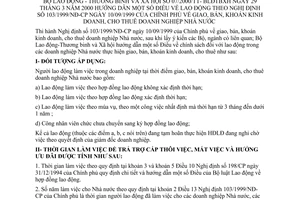 Thông tư 07/2000/TT-BLĐTBXH giao, bán, khoán kinh doanh, cho thuê doanh nghiệp nhà nước