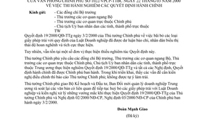 Công văn 1022/VPCP-TTBC thi hành nghiêm các quyết định hành chính