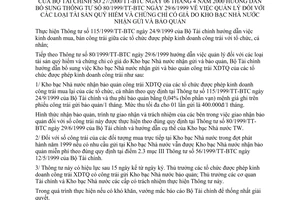 Thông tư 27/2000/TT-BTC quản lý loại tài sản quý hiếm và chứng chỉ có giá do Kho bạc Nhà nước và bảo quản