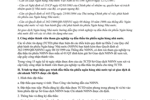 Quy trình 385/QT-SGD Quy trình nghiệp vụ đấu thầu tín phiếu Ngân hàng Nhà nước