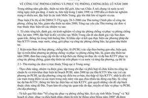 Chỉ thị 271/2000/CT-TCKTTV công tác phòng chống phục vụ phòng chống bão lũ năm 2000