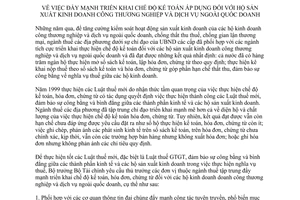 Chỉ thị số 03/2000/CT-BTC chế độ kế toán hộ sản xuất kinh doanh ngoài quốc doanh