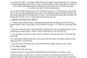 Thông tư 30/2000/TT-BTCCBCP hướng dẫn tiền lương, tiền thưởng, phúc lợi cho các đơn vị thực hiện thí điểm khoán theo Quyết định 230/1999/QĐ-TTg