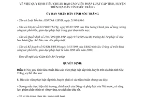 Quyết định 84/2000/QĐ.UBNDT tiêu chuẩn Báo cáo viên pháp luật Sóc Trăng