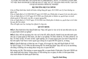 Quyết định 55/2000/QĐ-BTC quy chế quản lý xử lý tài sản Nhà nước tại cơ quan hành chính sự nghiệp