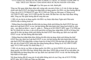 Công văn thuế giá trị gia tăng hàng hoá sử dụng nguồn vốn ODA