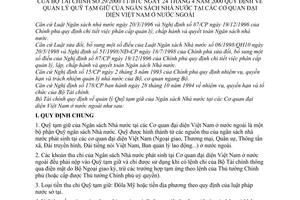 Thông tư 29/2000/TT-BTC quy định quản lý quỹ tạm giữ của ngân sách Nhà nước tại các cơ quan đại diện Việt Nam ở nước ngoài