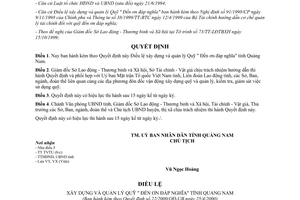 Quyết định 22/2000/QĐ-UB Điều lệ xây dựng quản lý Quỹ Đền ơn đáp nghĩa Quảng Nam