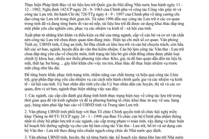 Chỉ thị 07/CT-UB 2000 Tăng cường chỉ đạo công tác Lưu trữ Tuyên Quang