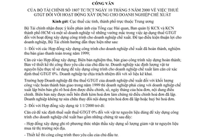 Công văn 1807/TC/TCT thuế gía trị gia tăng hoạt động xây dựng cho doanh nghiệp chế xuất