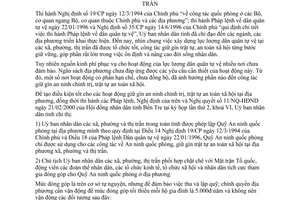 Chỉ thị 06/2000/CT-UB lập sử dụng quỹ an ninh quốc phòng xã phường thị trấn Bến Tre