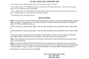 Quyết định 1282/2000/QĐ-UB sửa đổi Quy định tạm thời về quản lý hoạt động vận tả