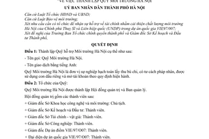 Quyết định 48/2000/QĐ-UB thành lập Quỹ Môi trường Hà nội