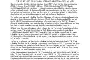 Chỉ thị 14/2000/CT-UB thi hành luật thuế GTGT TNDN chế độ kế toán hộ SX KD CTN Lâm Đồng