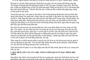 Chỉ thị 15/2000/CT-BGD&ĐT biện pháp cấp bách tăng cường quản lý dạy thêm học thêm