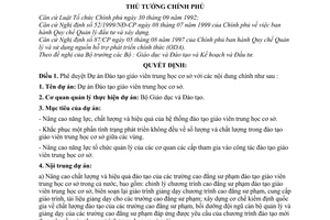 Quyết định 494/QĐ-TTg phê duyệt Dự án Đào tạo giáo viên trung học cơ sở