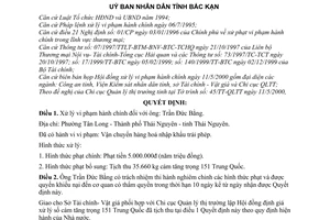 Quyết định 532/2000/QĐ-UB  xử lý vi phạm hành chính