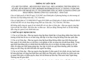 Thông tư liên tịch 44/2000/TTLT/BTC-BGDĐT-BLĐTBXH hướng dẫn quản lý tài chính đơn vị ngoài công lập lĩnh vực Giáo dục đào tạo