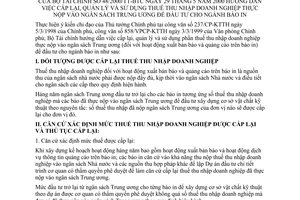 Thông tư 48/2000/TT-BTC hướng dẫn cấp lại, quản lý và sử dụng thuế thu nhập cho doanh nghiệp thực nộp vào ngân sách trung ương để đầu tư cho ngành báo